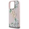 Etui Guess Grained Roses Big 4G logo do  iPhone 16 Pro Max różowy